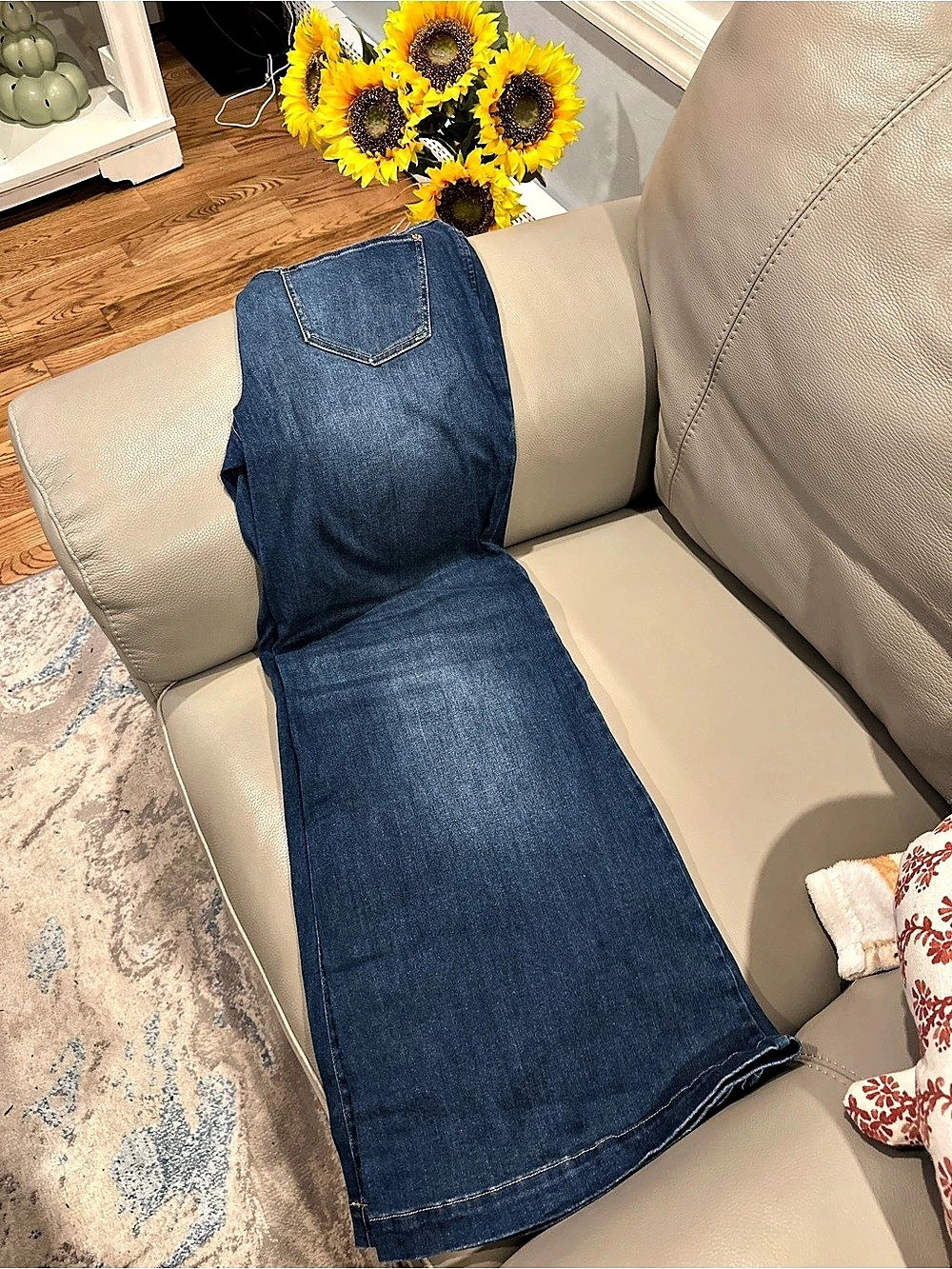 INC Denim High Rise Wide Leg Women's Blue Jeans Size 16/32 Like New